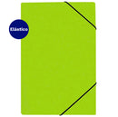 Carpeta Con Elastico Estandar Oficio 41 A 80 Hojas Verde Neon Lavoro