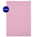 Carpeta Porta Documentos Con Elastico Oficio Rosa Pastel Lavoro