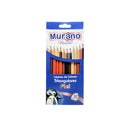 Lapices De Colores 12 Colores Piel Hexagonal Largo Murano