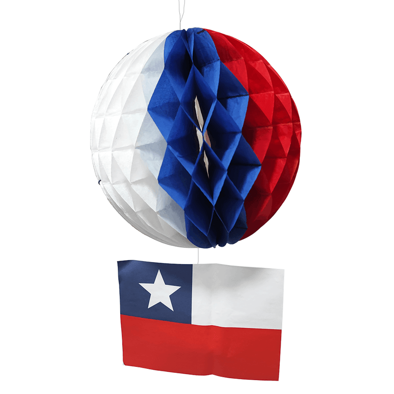 Adorno 18 Redondo 25 Cm Con Bandera 1 Unidad Big Party