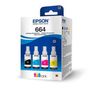 Pack Botellas T6645204P Negro, Cian, Magenta y Amarillo hasta 4500 / 7500 Páginas Epson