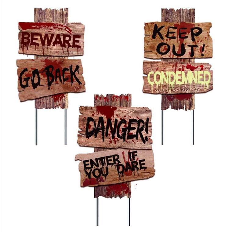 Cartel Para Jardin Halloween 40 Cm Big Party
