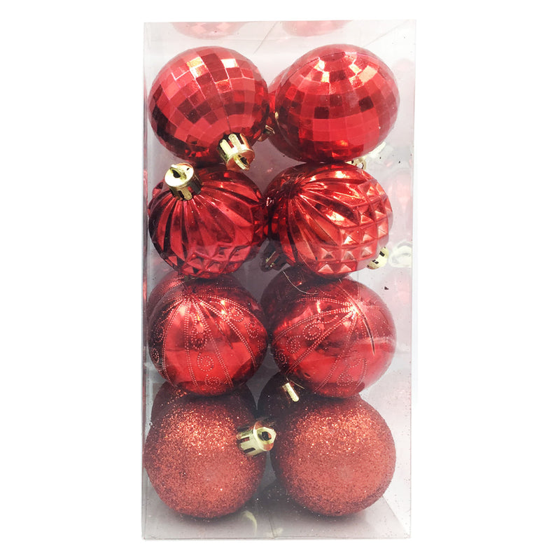 Set 16 Piezas Esferas Rojas 5 Cm Big Party