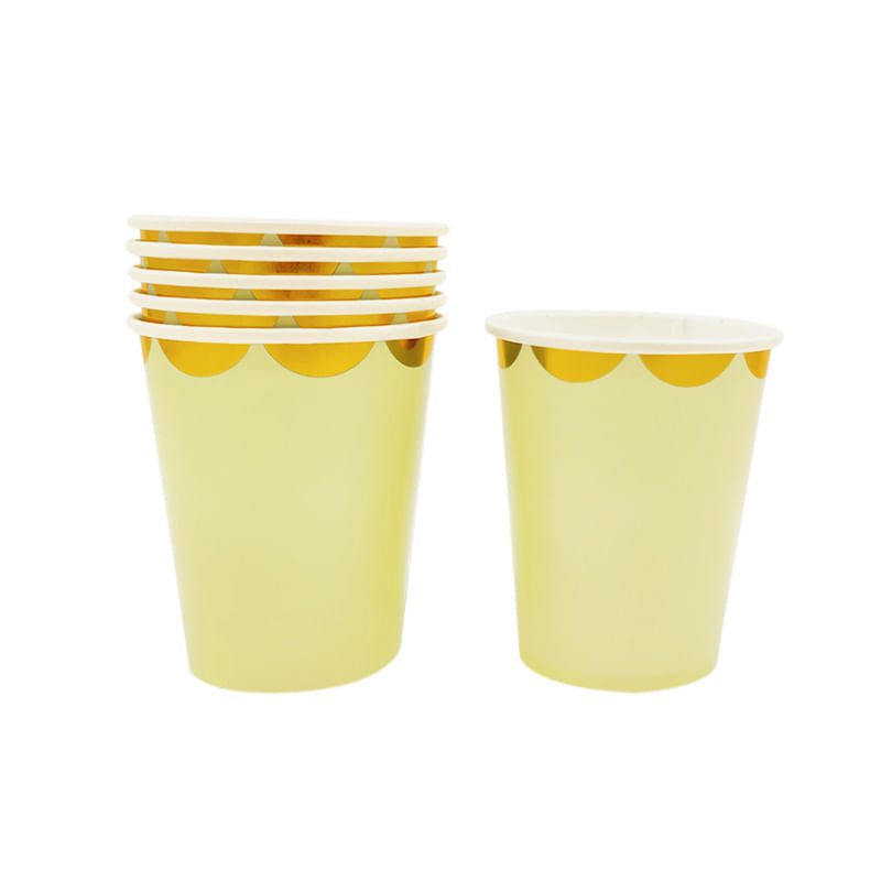 Vaso Carton 210 Cc Amarillo Pastel 6 Unidades Fiestamania Sku: 543943