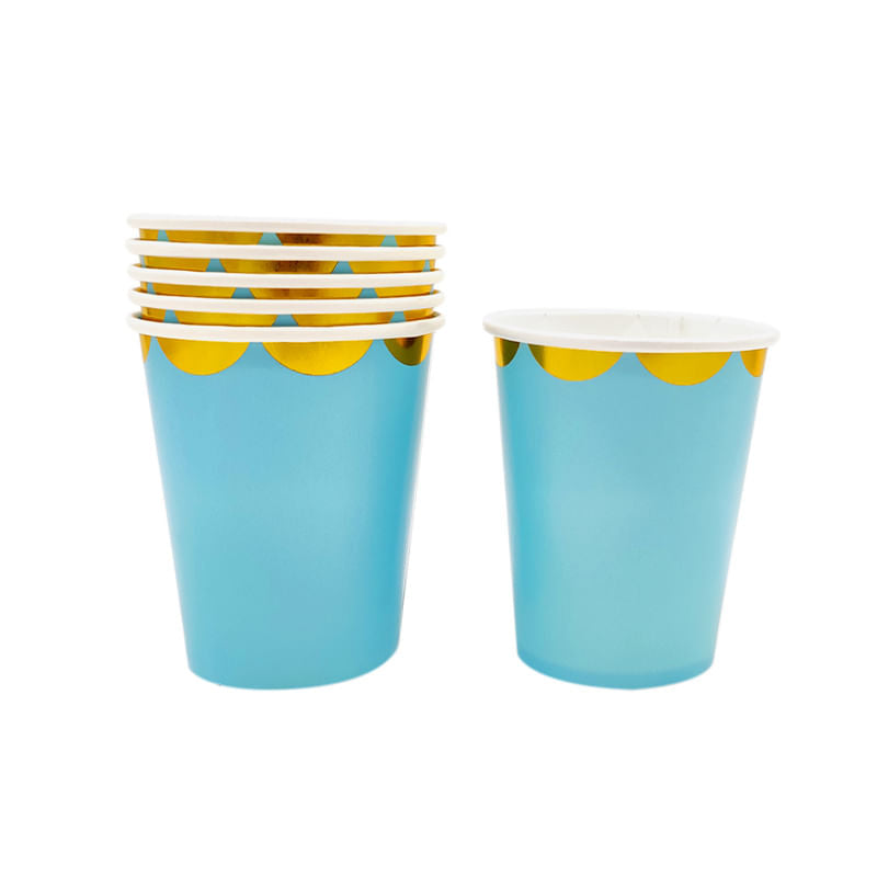 Vaso Carton 210 Cc Celeste Pastel 6 Unidades Fiestamania Sku: 543944