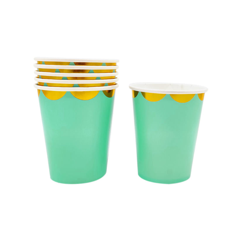 Vaso Carton 210 Cc Menta Pastel 6 Unidades Fiestamania Sku: 543945