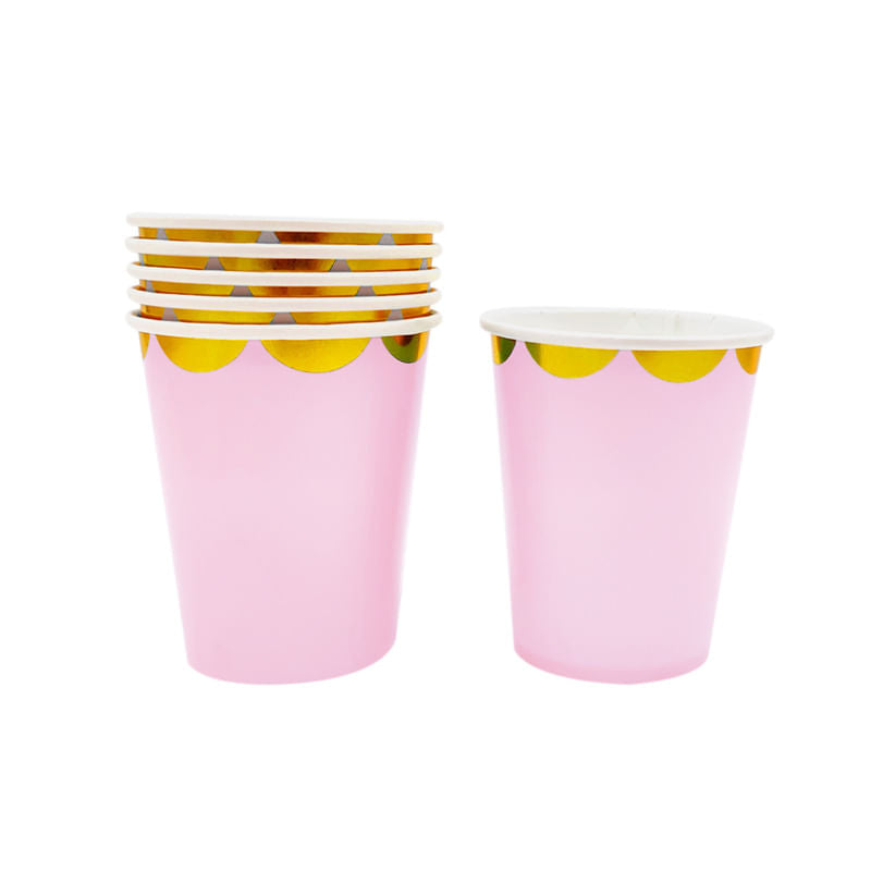 Vaso Carton 210 Cc Rosado Pastel 6 Unidades Fiestamania SKU: 543947