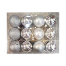 Set 12 Esferas 6 Cm Plateado Big Party