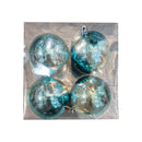 Set 4 Esferas 8 Cm Turquesa Big Party