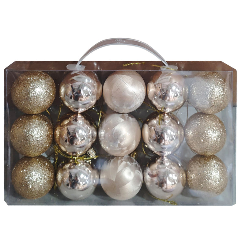 Set Esferas Doradas 5 Cm 15 Pcs Big Party