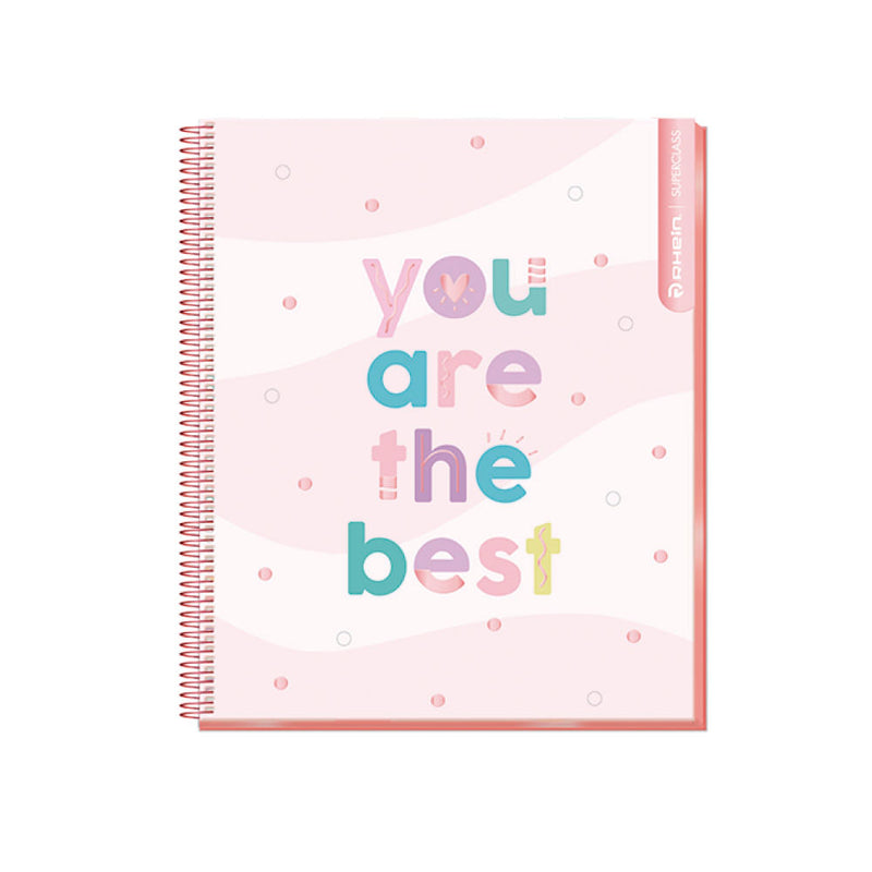 Cuaderno Especial Super Class 1/2 Oficio Pastel 120 Hojas Puntos 5Mm 70 Gr Rhein