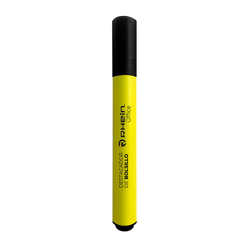 Destacador De Bolsillo Punta Biselada Amarillo Rhein