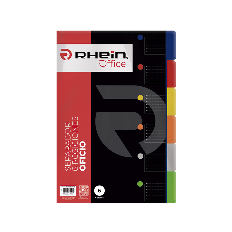 Separador Oficio 6 Posiciones Vinil Rhein