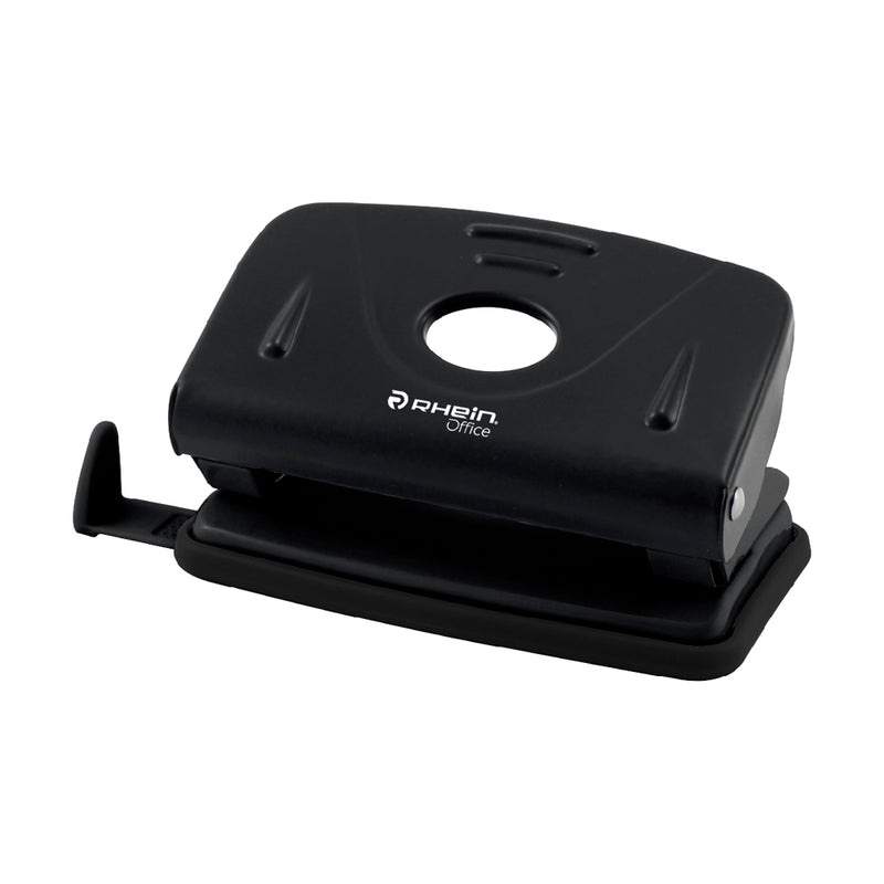 Perforadora Pequeña Metal 10 Hojas Negra Rhein