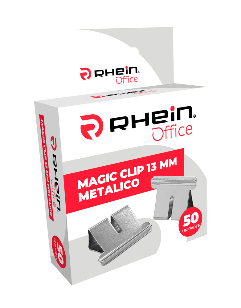 Repuesto Para Magic Clip 13 Mm Metalico 50 Unidades Cromado Rhein
