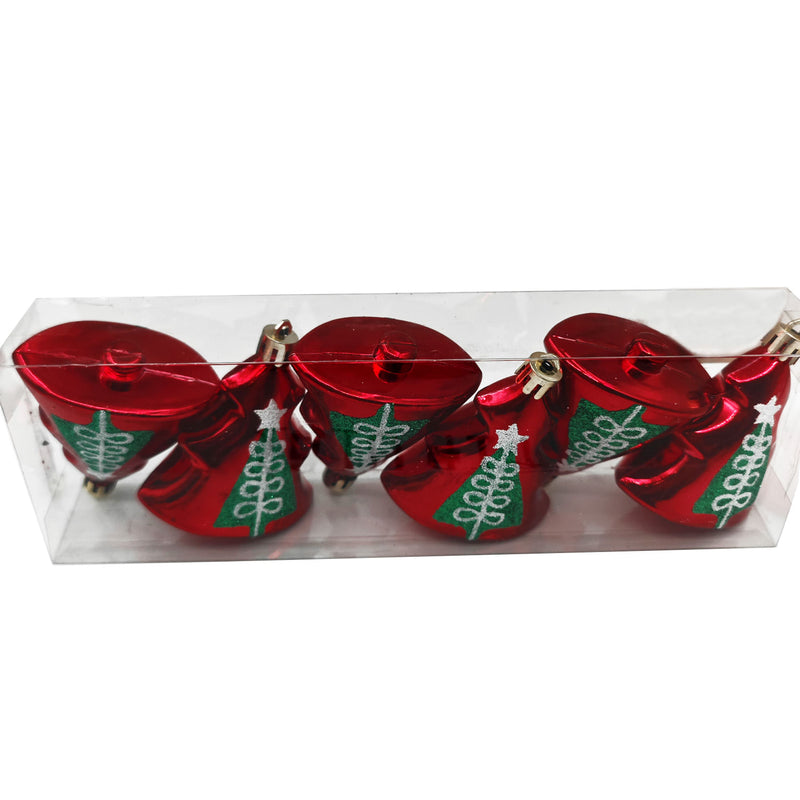 Set 4 Adornos Arbol Rojo Verde Big Party