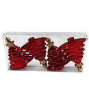 Set 4 Adornos Arbol Pino Rojo Big Party