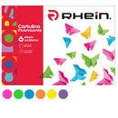 Carpeta Con Papel Cartulina Fluor 6 Hojas Rhein