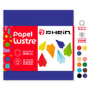 Papel Lustre 12 Colores Surtidos 24 Hojas 10 x 10 Cm Rhein